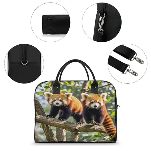 Maletín para portátil Red Pandas con correa ajustable miniatura 6
