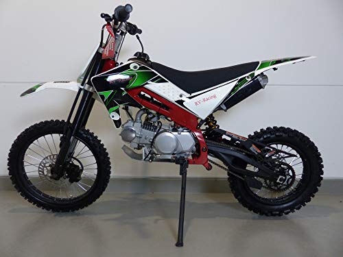 RV-Racing 125ccm Enduro Cross Dirtbike Pocket Pitbike 125cc 17/14 Zoll Grün