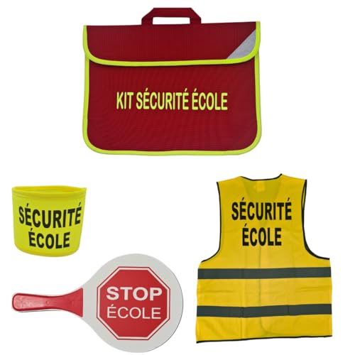 Kit sécurité école PATOUTATIS avec gilet jaune raquette brassard et sacoche