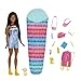 Barbie Famille poupée Brooklyn camping, avec mini-figurine chiot, sac à dos, sac de couchage et accessoires, jouet pour enfant, HDF74