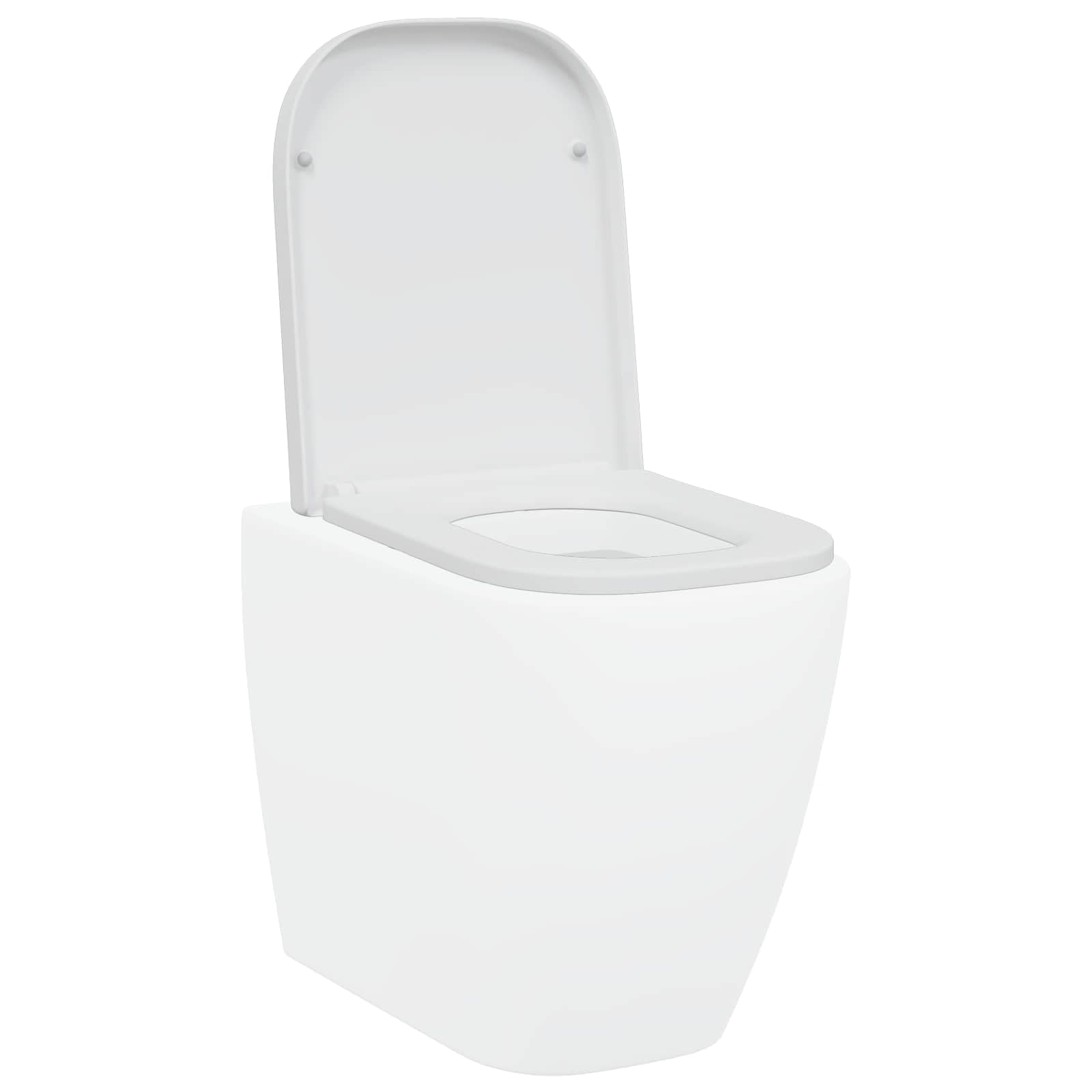 Sedile WC bianco, 47,5 x 35 x 3,6 cm, in duroplast, moderno sedile WC con linee pulite, resistente e durevole, facile da montare, per interni