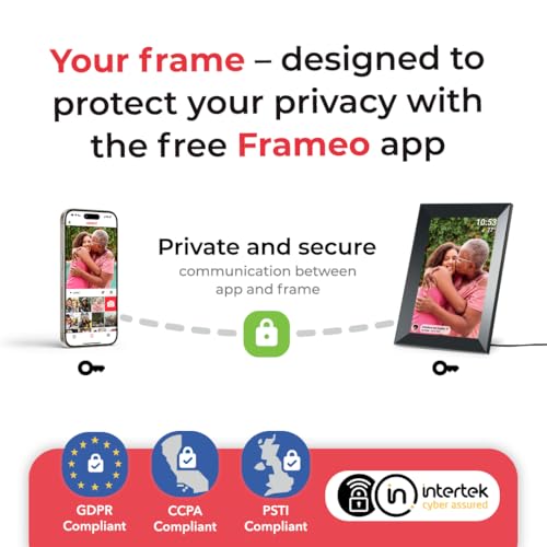 Image of AKImart Digital Photo Frame 10.1 inch WiFi Digital Picture Frame IPS HD Touch Screen Smart Photo Frame with 32GB Storage, Auto-Rotate, Easy Setup to Share Photos or Videos Remotely via Frameo APP