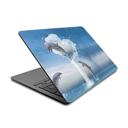 Sticker peau autocollant premium pour MacBook Air 13.6 motif artistique dauphins A2681
