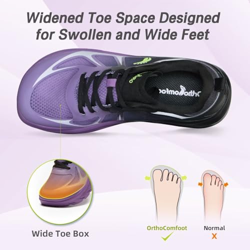 Women's Orthopedic Diabetic Arch Support Wide Running Shoes: Comfortable High Arch Orthotic Casual Plantar Fasciitis Sports Sneakers2