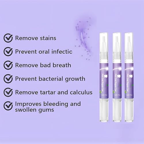image for Hannahcos 3Pcs Pet Oral Repair Gel, Pet Oral Restoration Whitening Gel