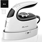 Sundu Reisebügeleisen, Steamer Dampfglätter, 2 in 1 Dampfbügeleisen Reise,5 Bügelmodi für Verschiedene Stoffe, Dampfleistung bis zu 30 g/min, Arretierbarer Sockel, Intelligente Temperaturregelung Iron