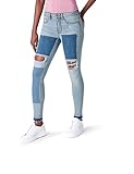 Patchwork-Details find. AZW 8004 jeans, Blau (Light Blue), 38 (Herstellergröße: Medium)