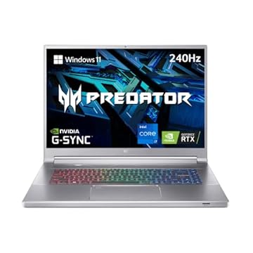 Acer Notebook Predator Triton 500 SE para jogos/criador | Intel i7-12700H de 12ª geração | GeForce RTX 3060 | Tela G-SYNC WQXGA 240Hz de 16 GB | DDR5 de 16 GB | SSD 4x4 de 512 GB | Killer Wi-Fi 6E |