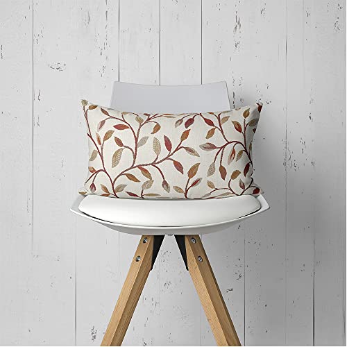 Summer Farmhouse Oblong Rectangle Throw Pillow Case Cushion Cover Lumbar Pillowcase For Sofa 12 X 20 Inch, Brown Leaves #TOP2