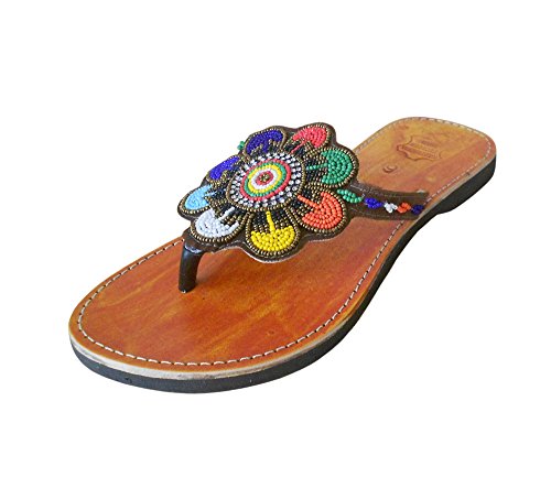 Pantoufles traditionnelles indiennes en cuir pour femme avec paillettes et broderies
