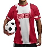 Wiryuouvt Austria Soccer Jersey World Cup 2026 Austria Jersey Shirts for Men Women Breathable Sports Jerseys Men's Short Sleeve Soccer Jerseys Dry Fit Athletic T-Shirts Moisture Wicking Training