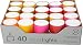 Produktbild Wenzel-Kerzen Colorlights-Winter Edition Teelichte 8h Brenndauer, farbige PC Hüllen, bunt gemischt-Crazy Mix, 24 mm hoch, Durchmesser 38 mm