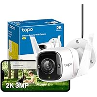 Tapo TC65 2K Security Camera Outdoor Wireless & Wired, Outdoor Camera No Monthly Fee, Smart Person Detection, Advanced Night Vision,Two-Way Talk, IP66 Weatherproof, Works with Alexa & Google