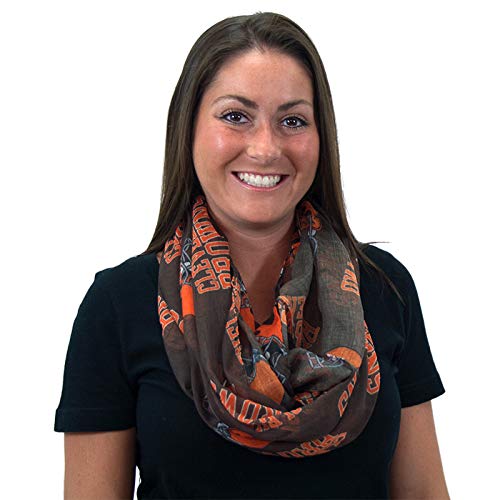 Littlearth Womens Nfl Cleveland Browns 1 Sheer Infinity Scarf, Team Color, One Size #TOP1