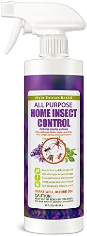 EcoVenger by EcoRaider All Purpose Insect Control 16 OZ, Fleas, Fruit Flies, Gnats, Moths, Roaches, Spiders, Fast Kill, Lasting Prevention, Kill Eggs, Plant Extract Based & Non-Toxic, Child & Pet Safe