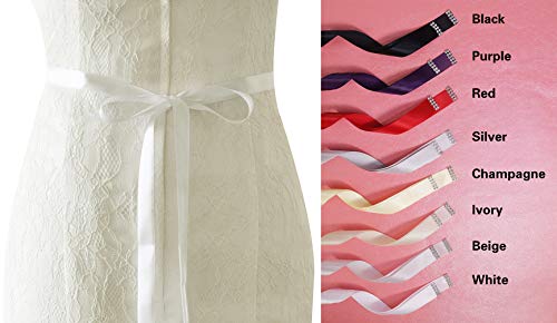 Lovful Bridal Crystal Rhinestone Braided Wedding Dress Sash Belt,Beige Sash,One Size