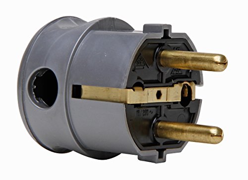 Preisvergleich Produktbild Kopp Schutzkontakt-Winkelstecker, 1 Stück, silber, 178520009