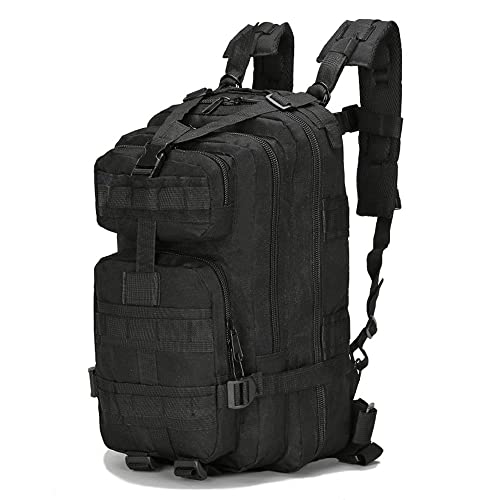 Lawaia Sac à Dos Militaire, 30L Sac À Dos Multifonction Molle Assaut Pack Tactique Combat Sac à Dos pour Trekking Randonnée Camping Pêche Escalade Alpinisme, 43 x 24 x 20 cm, Noire Cover