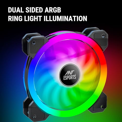 Ant Esports Superflow 120mm 3 Pack ARGB Case Fans - Black - Image 6