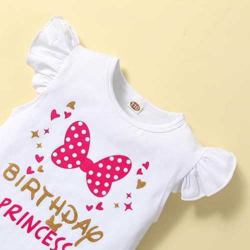 Toddler Kids Baby Girls Birthday Mickey Princess Outfit Polka Dots Bubble Tulle Tutu dress clothe set 1-6T3