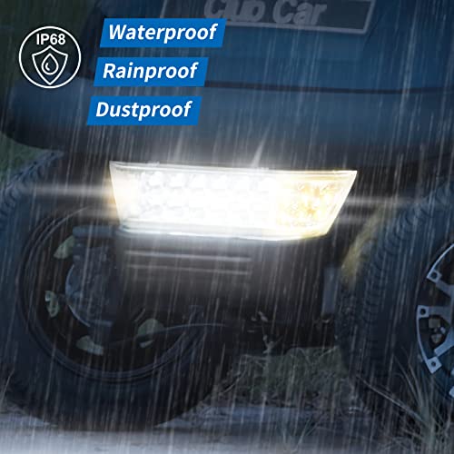 Leapgomax Club Car Precedent Headlight, 12V Deluxe Led Golf Cart Head Light With Bumper For Club Car Precedent 2004-Up Electric Oem Part Number 102524801, 1025248-01 #TOP1