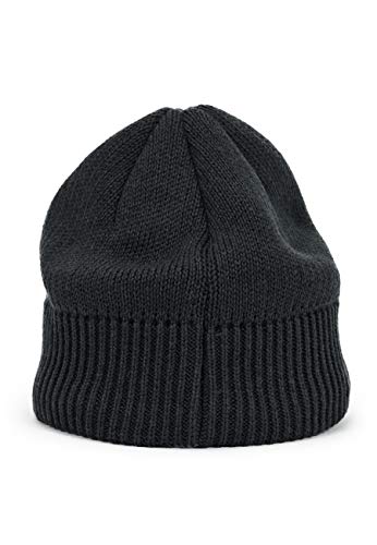 Elkline Strickmütze mit farbigem Rand und Fleece, Farbe:anthrazit