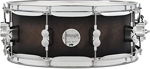Pacific Drums Concept Maple Werbel, 14" x 5.5", Satin Charcoal Burst Lacquer