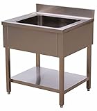  Spültisch, 700x600x850/950mm, 1 Becken