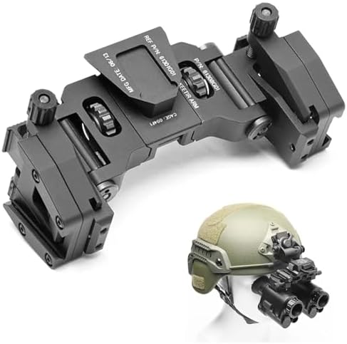 Tactical PVS-14 Dual Mount Helmet Bracket - Compatible with NVG10, NVG30, PVS-14 Devices, Quick-Release & 90° Flip, Durable Aluminum Alloy for Enhanced Night Vision Stability