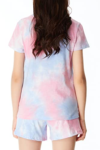 Beezizac Girls Sleepover Theme Matching Pajamas Size 12-100% Cotton Summer Short Sleeve Tween Kids Jammies Set Pjs Pal #TOP3