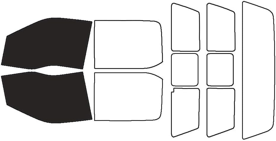 Rvinyl Window Tint Kit Compatible with Ford F-250 2017-2023 4 Door Super Crew - Black 20% - Single Ply No Bubble Film - Do it Yourself Vehicle Front Precut Kit