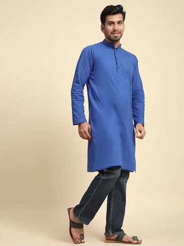 Image of SKAVIJ Mens Cotton Casual Wear Everyday Use Modern Kurta
