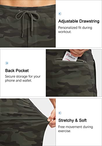 Pudolla Men's Joggers Sweatpants With 3 Zipper Pockets Workout Track Pants For Men Running Gym Walking Casual Golf(Green Camo Xx-Large) #TOP4