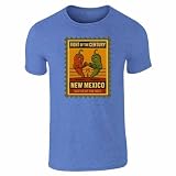 New Mexico Red vs Green Chile Graphic Tee T-Shirt for Men SSTee | Blue 2XL