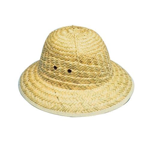 Plush Toys Wanderland Woven Safari Pith Hat – Durable Sun Protection Headwear, Adjustable Strap, Ideal for Jungle Trekking, Exploring, Outdoor Sports, Safari Tours, Fishing Trips, Travel Gear, Hat