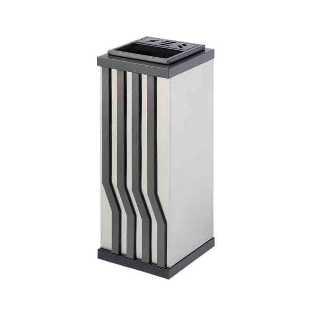 OLSKFUH Outdoor Ashtray Outdoor Ash Pillar Hotel Trash Can Lobby Vertical Stainless Steel Corridor Aisle Hotel Club Lobby Soot Column Trash Can,Silver