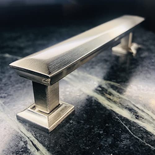 Southern Hills Brushed Nickel Cabinet Pulls - 4 Inch Cabinet Pulls Brushed Nickel - 5 Pack - Nickle Kitchen Cabinet Pull, Satin Nickel Cabinet Hardware, Kitchen Cabinet Handles Silver - Shkm005-Sn-5 #TOP3