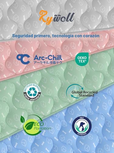 Miniatura 8 de Rywell Alfombrilla Refrescante Para Perros,70x90 Cm Manta Refrescante Para Perros Grande,Cama Refrescante Perro Que Lavable Y Cambia De Color,Fondo Antideslizante E Impermeable