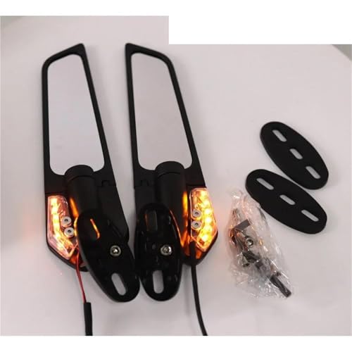 Espejos retrovisores Ninja con luz LED intermitente para manillar Kawasaki 2