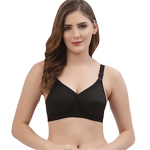 Image of Floret Women's Pure Cotton-Fabric Non Padded & Non-Wired Cut & Sew /Full Coverage Bra