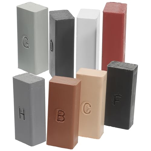 Homoyoyo Kit de Reparación de Cera para Suelos y Encimeras, 8 Colores, Cera Reparadora para Arañazos en Madera, Cerámica y Parquet, Relleno para Grietas y Agujeros, Uso en Cocina y Puertas