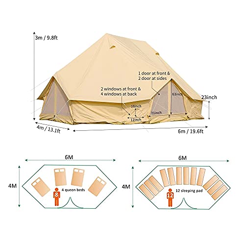 Carpa tipo campana impermeable para camping 8-12 personas miniatura 3