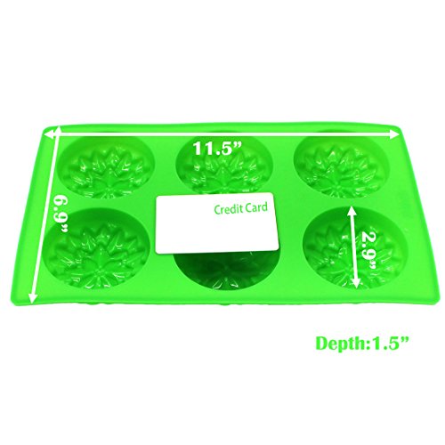 X-Haibei Round Dahlia Flower Molds Silicone Soap Bath Bomb Jello Cake Making Supplies 3Oz Per Cell Dia. 3Inch #TOP6