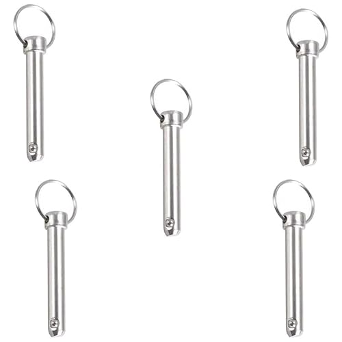 5 perni a sgancio rapido, perni di trazione in acciaio al carbonio, perno di sicurezza, perni di bloccaggio, hardware marino per barche 10 x 50 mm