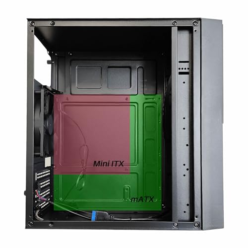 Enterprise Black Micro ATX Office Business PC Case with 120mm Rear Fan, Mesh Front and USB 3.0 - Image 6