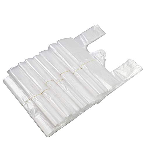Fosly Sac en Plastique avec PoignéEs, Sac de Courses Plastique, 360 Sacs Cover
