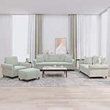 Confort d'assise et design optimaux : profitez d'un confort exceptionnel grâce aux assises rembourrées, accoudoirs et coussins de dossier. Les coussins de canapé polyvalents améliorent non seulement l'esthétique, mais assurent également un confort d'assise ou de couchage supplémentaire en tant que couches élégantes pour le salon.