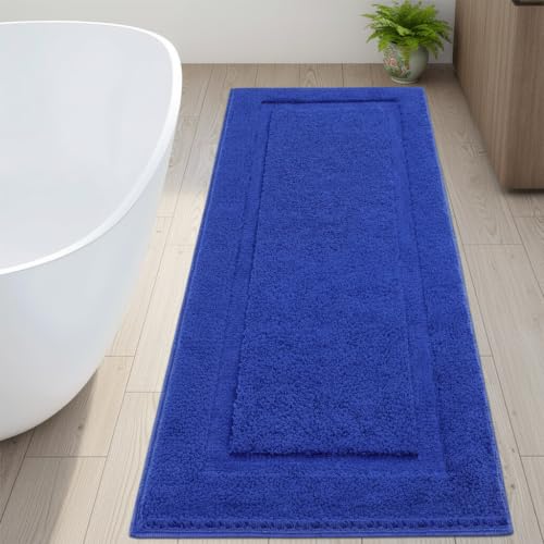 SHACOS Extra Soft Microfiber Bathroom Runner Rug 47x20, Royal Blue