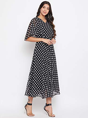Image of HELLO DESIGN Women V-Neck Solid Maxi Dresses