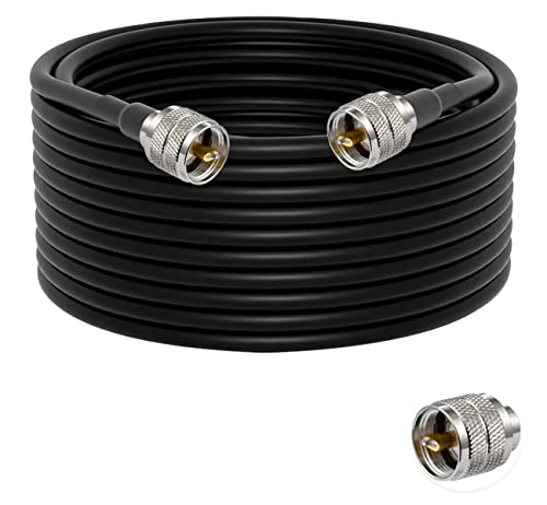 Câble PL 259 UHF mâle coaxial RG58 10m faible perte radio CB SWR